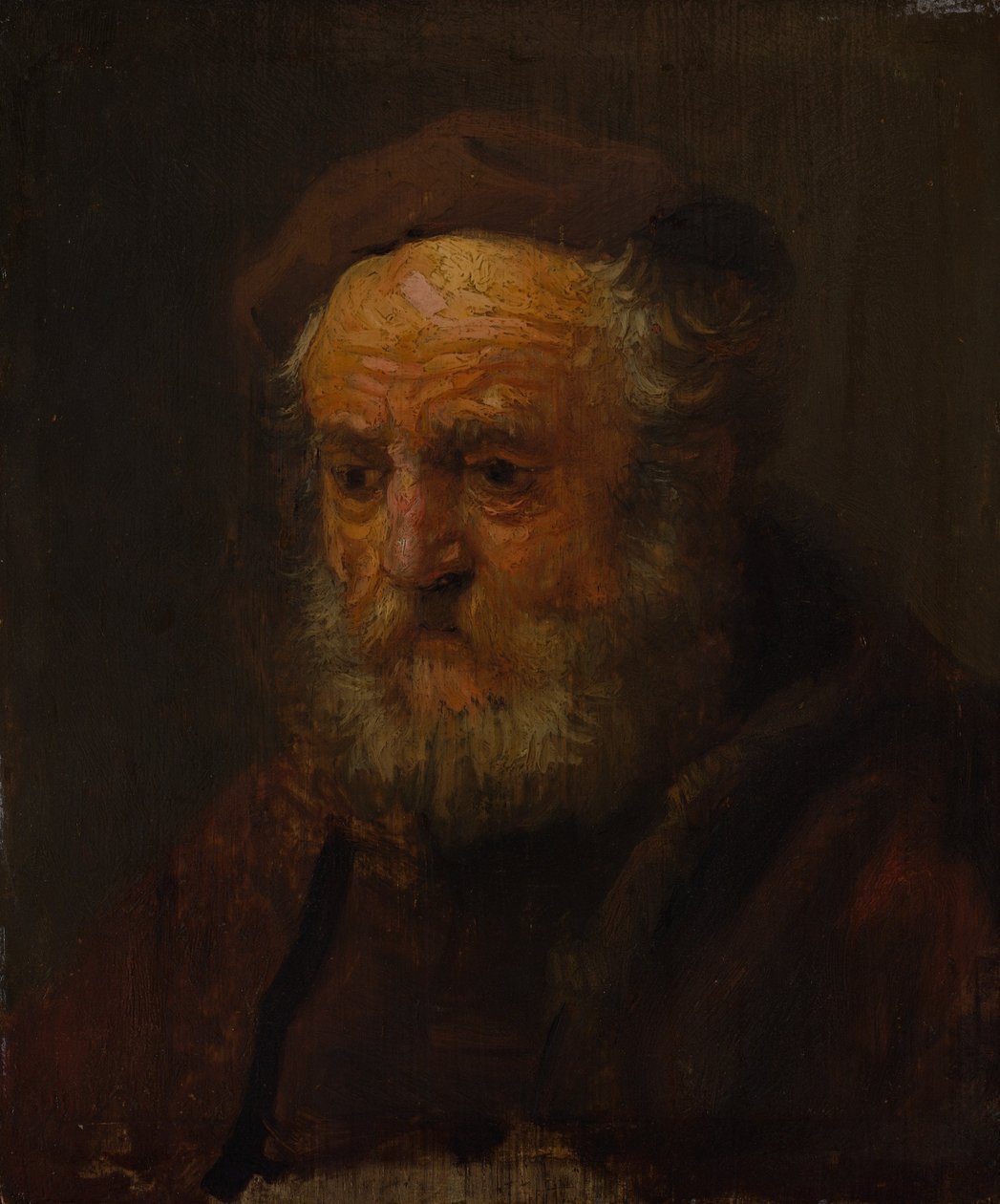 Study Head of an Old Man by Style of Rembrandt