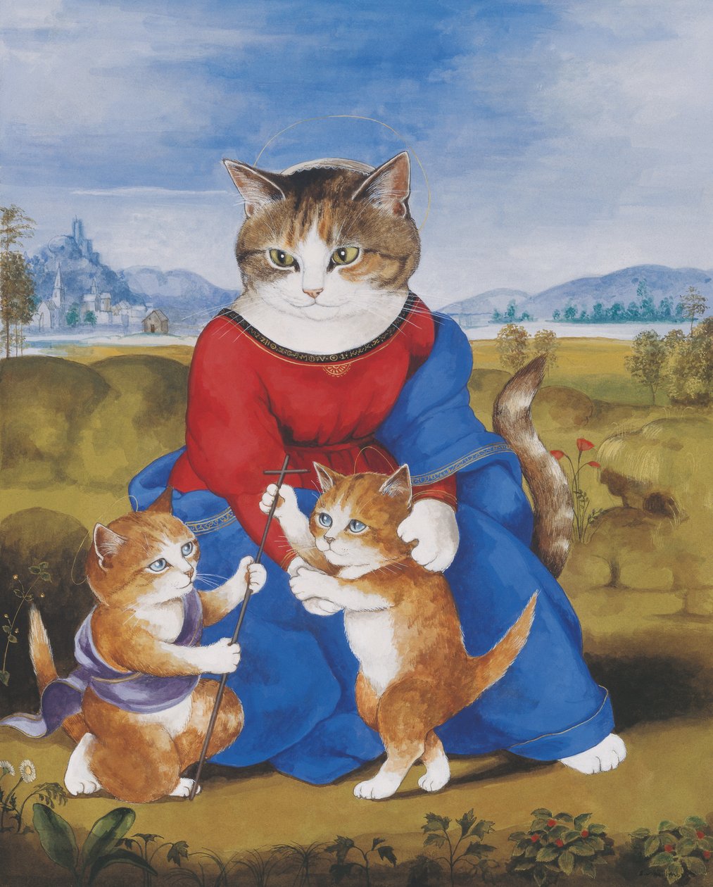 Illustration from Cats Galore! A Compendium of Cultured Cats by Susan Herbert