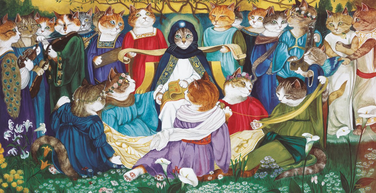 Illustration from Cats Galore! A Compendium of Cultured Cats by Susan Herbert