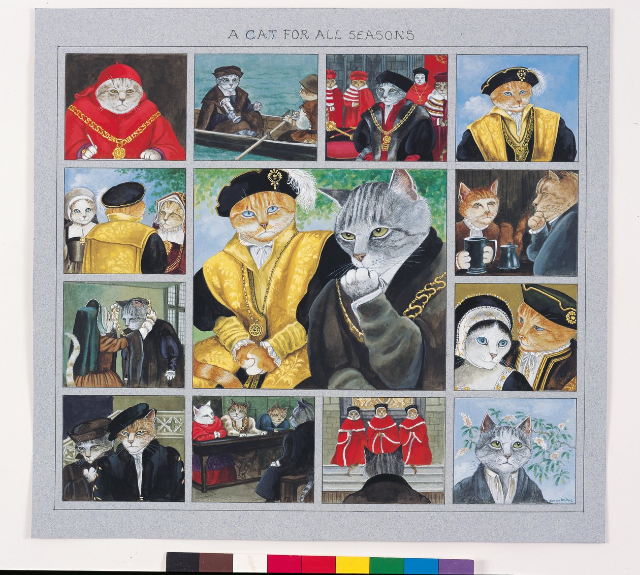 Illustration from Cats Galore! A Compendium of Cultured Cats by Susan Herbert