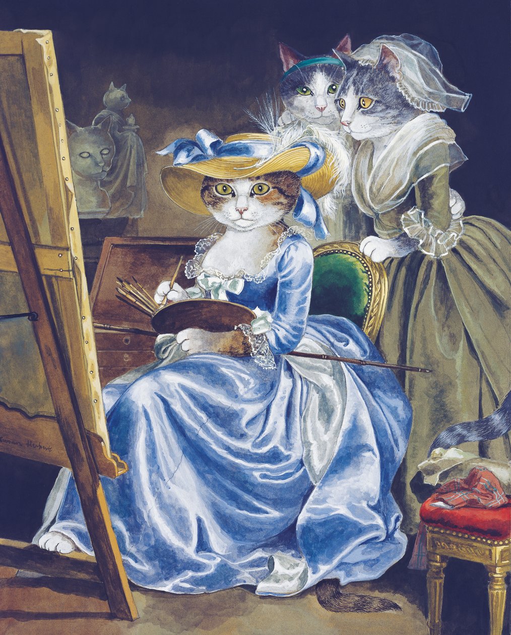 Illustration from Cats Galore! A Compendium of Cultured Cats by Susan Herbert