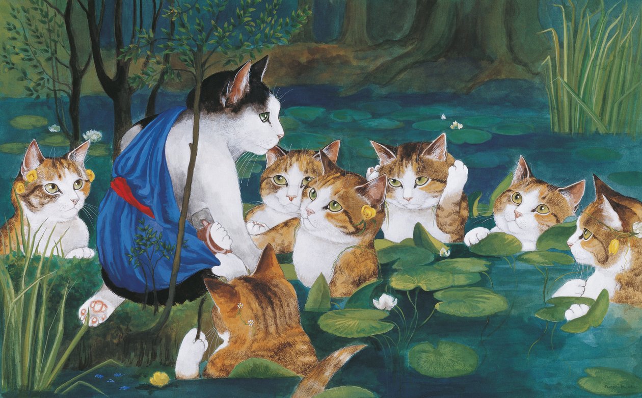 Illustration from Cats Galore! A Compendium of Cultured Cats by Susan Herbert