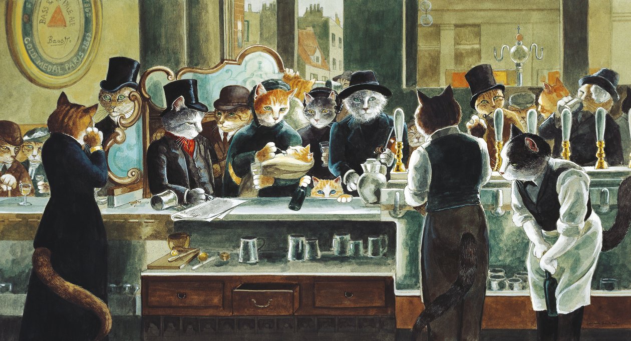 Illustration from Cats Galore! A Compendium of Cultured Cats by Susan Herbert