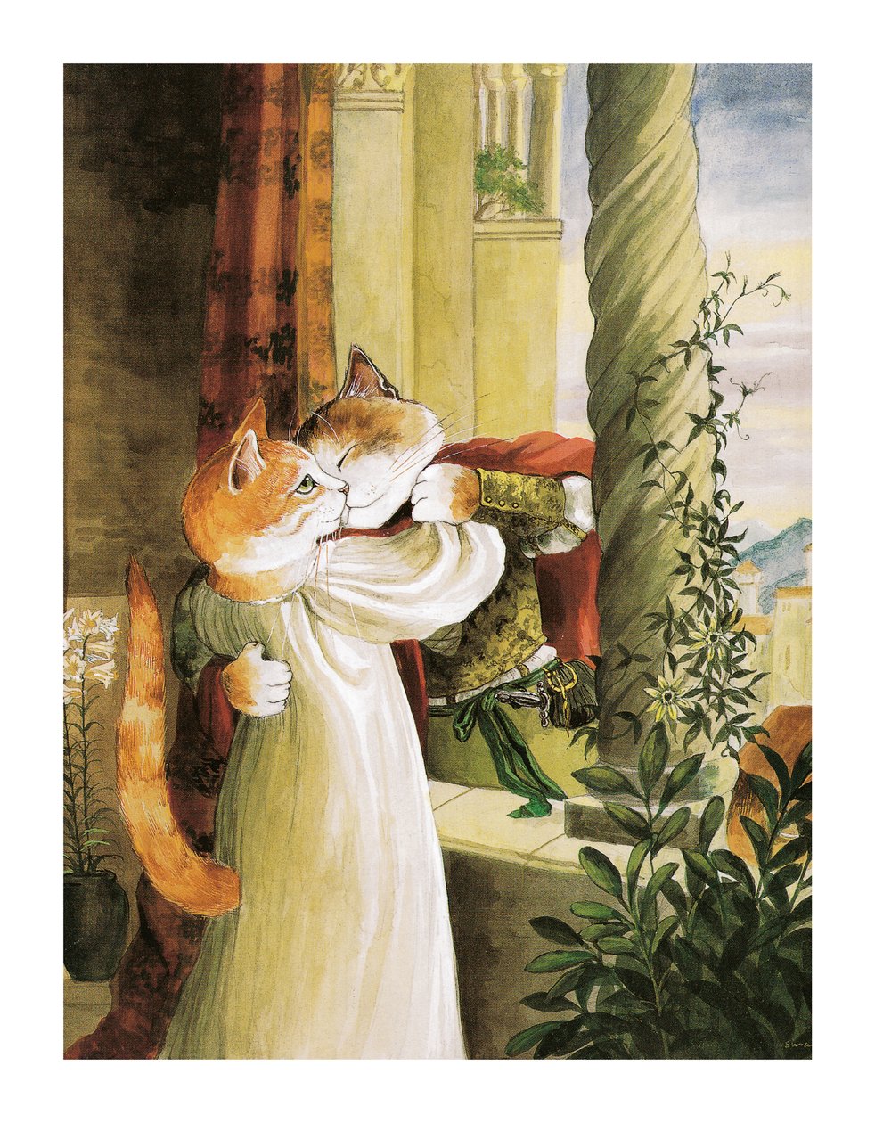 Illustration from Shakespeare Cats: Poster Book by Susan Herbert