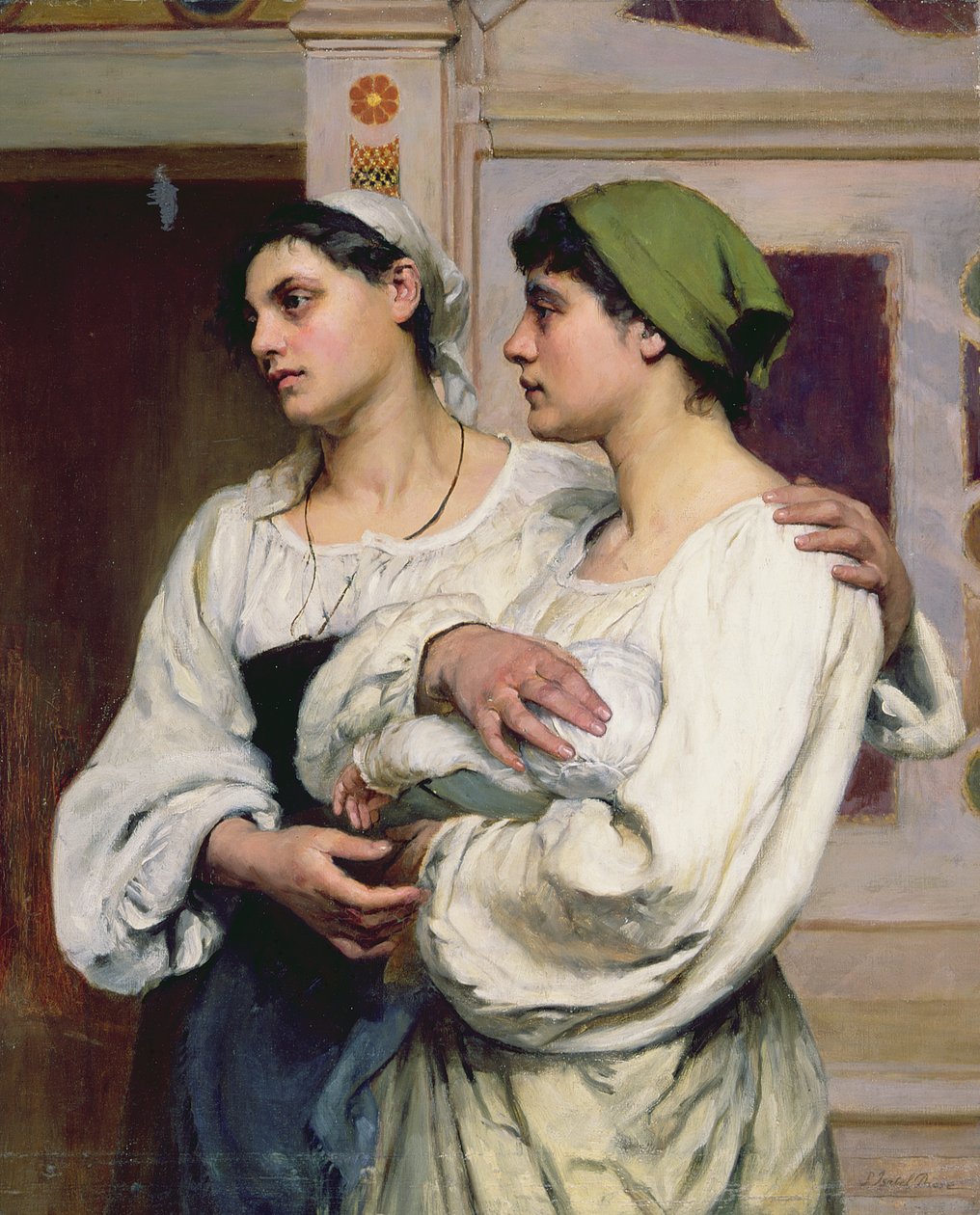 Italian women in church by Susan Isabel Dacre