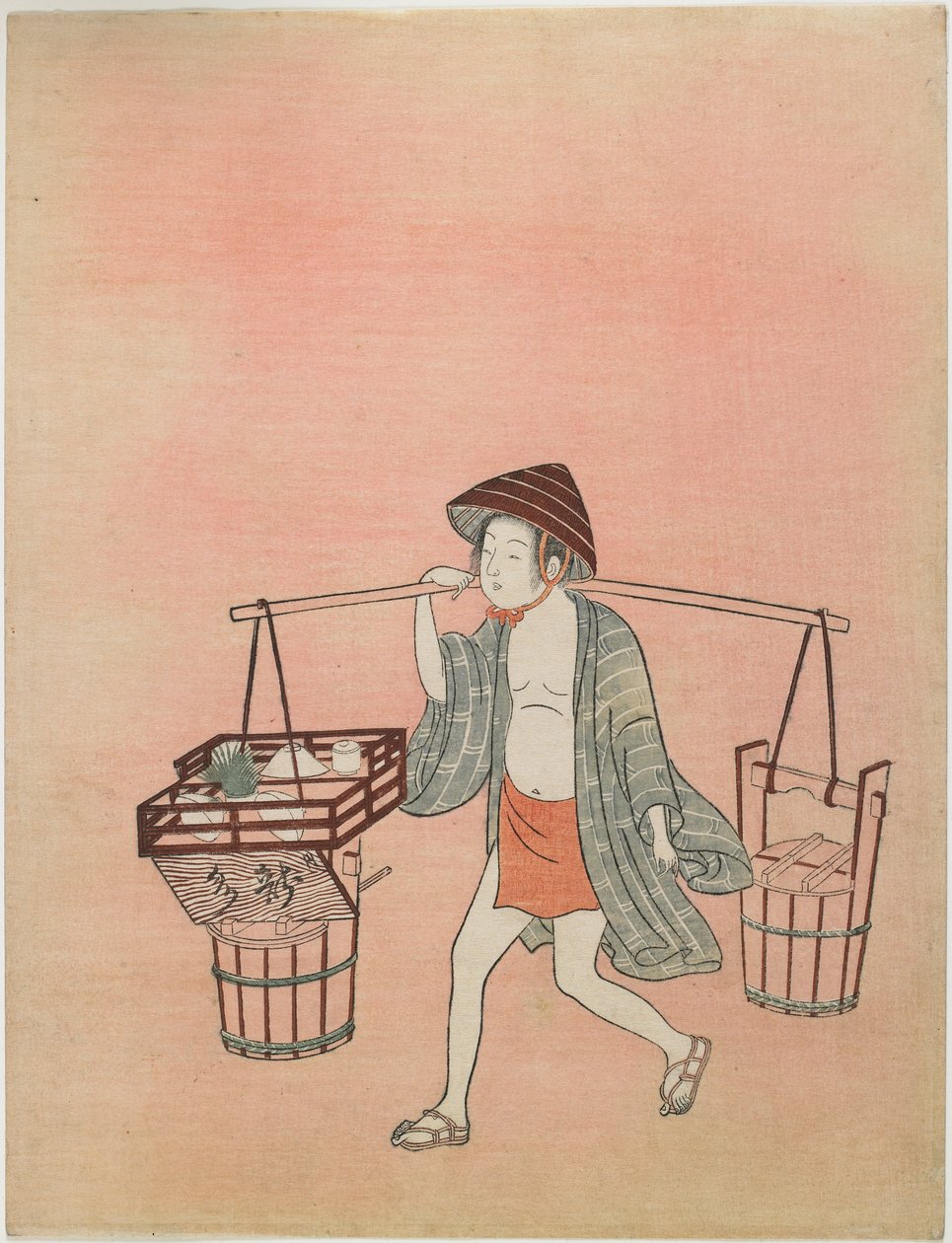 A Water Vendor (second state) by Suzuki Harunobu