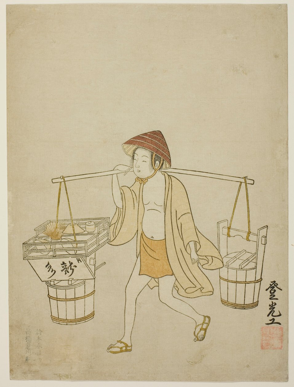 A Water Vendor by Suzuki Harunobu