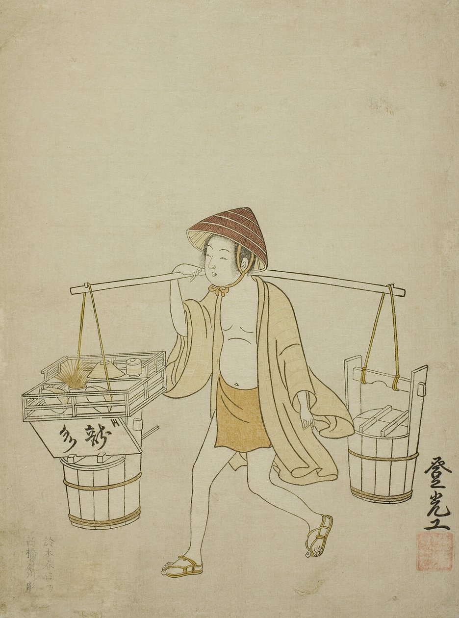 A Water Vendor by Suzuki Harunobu