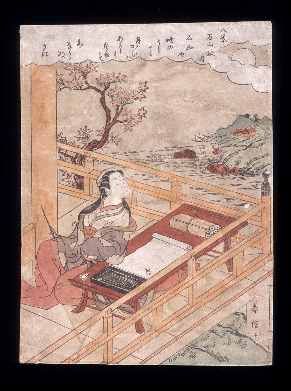 Autumn Moon at the Temple Ishiyamadera by Suzuki Harunobu