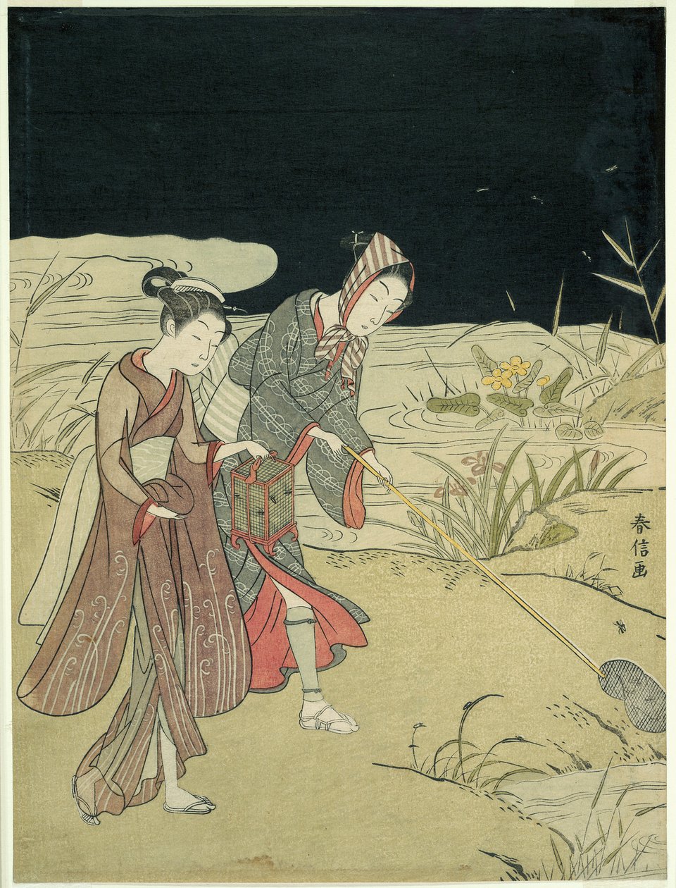 Catching Fireflies by Suzuki Harunobu