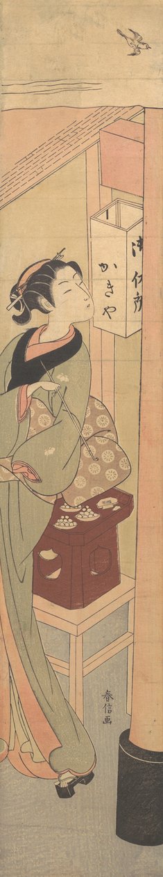 Osen of the Kagiya Teahouse, ca. 1769 by Suzuki Harunobu