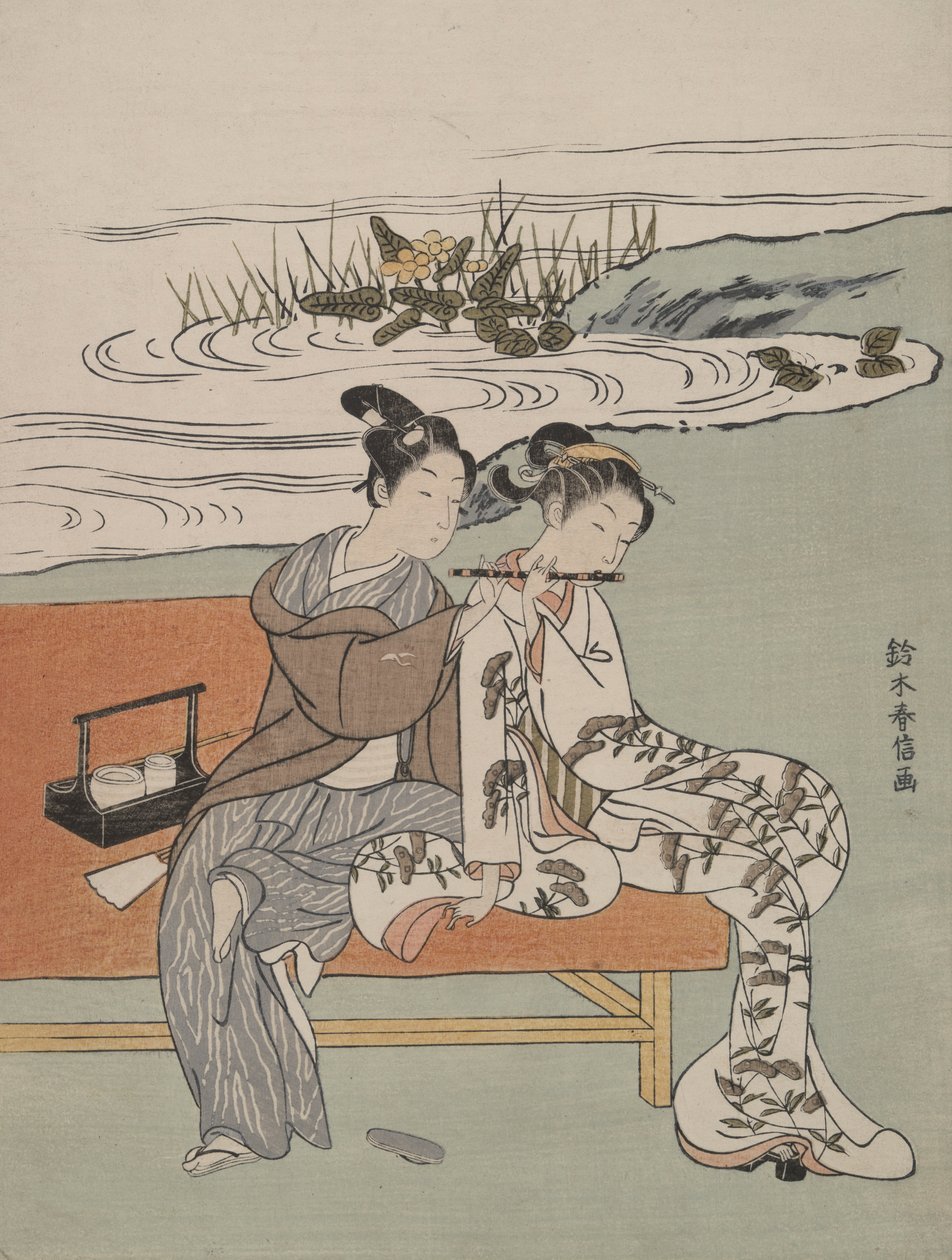 Parody of the Emperor Xuanzong and Yang Guifei by Suzuki Harunobu