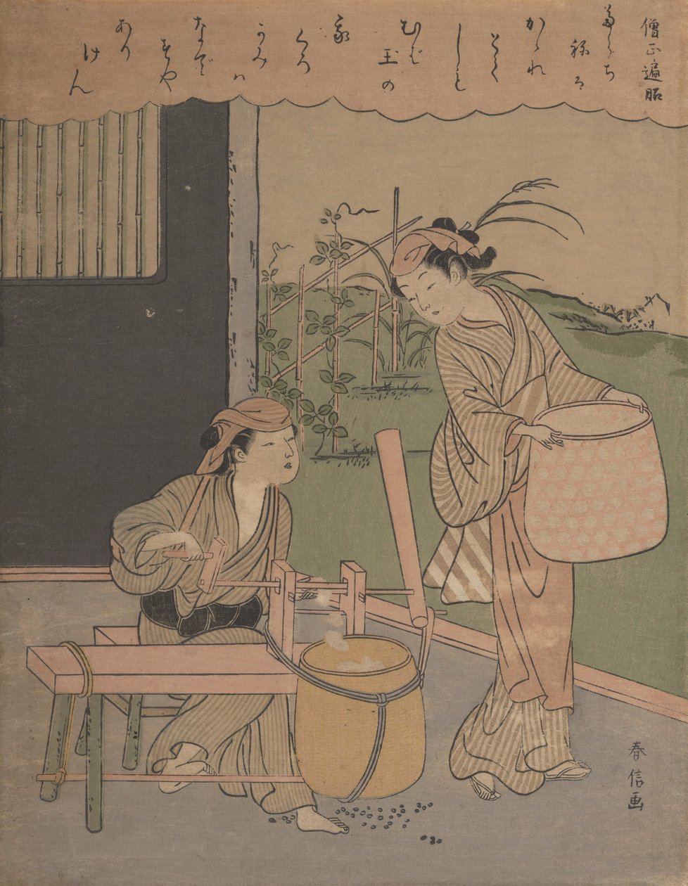 Poem by Henjo Sojo by Suzuki Harunobu