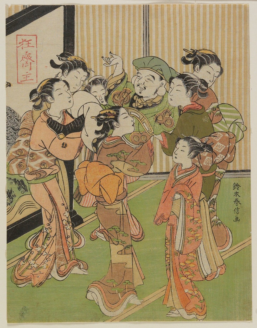 Seven Women Tossing Daikoku in the Air at New Year by Suzuki Harunobu