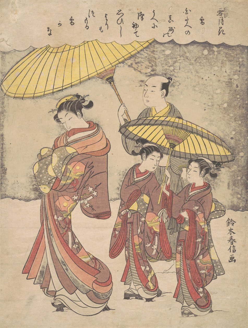 Snow by Suzuki Harunobu