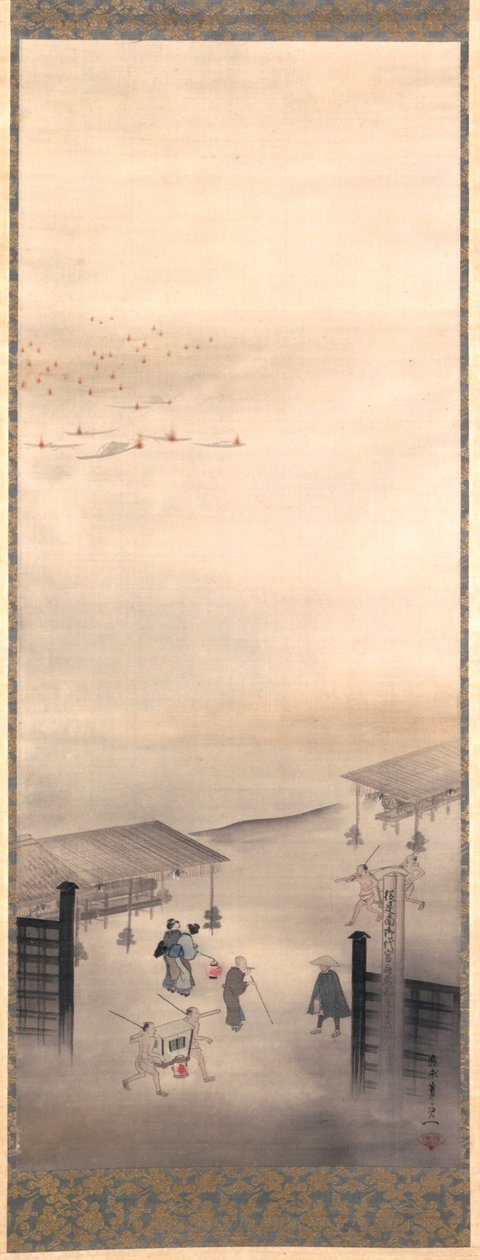 Yoshiwara and Shinagawa, Edo Period by Suzuki Kiitsu