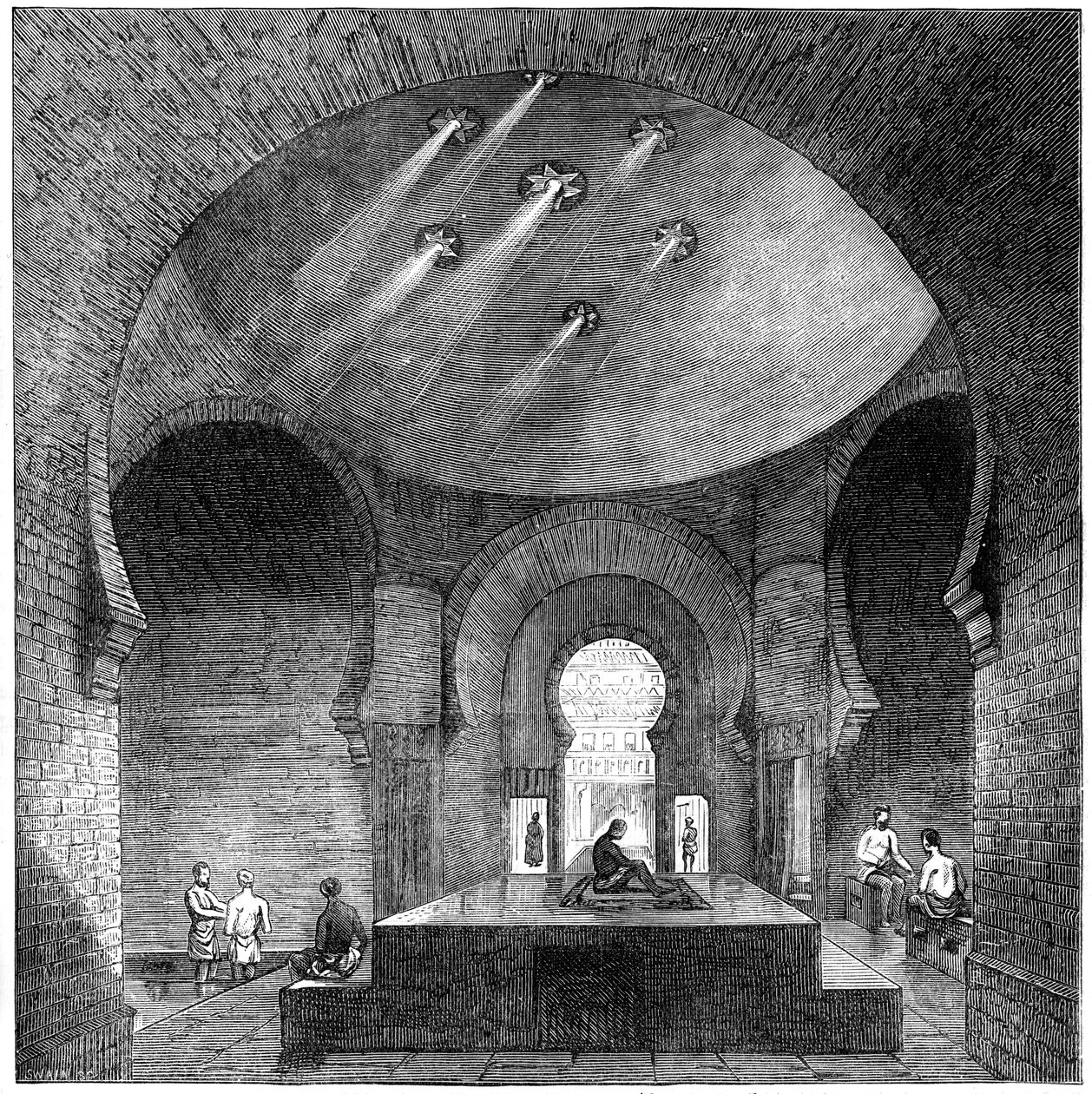 A Turkish Bath in Jermyn Street, London by Swain