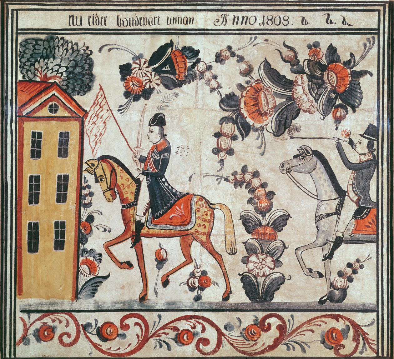 The flight of Napoleon, 1808 by Swedish School