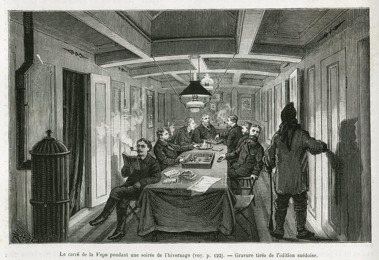 The square of La Vega during a winter evening (engraving from the Swedish edition, to illustrate the story 