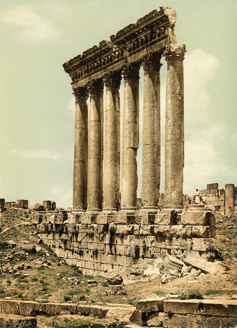 Peristyle of the Temple of Jupiter, Baalbek by Swiss Photographer