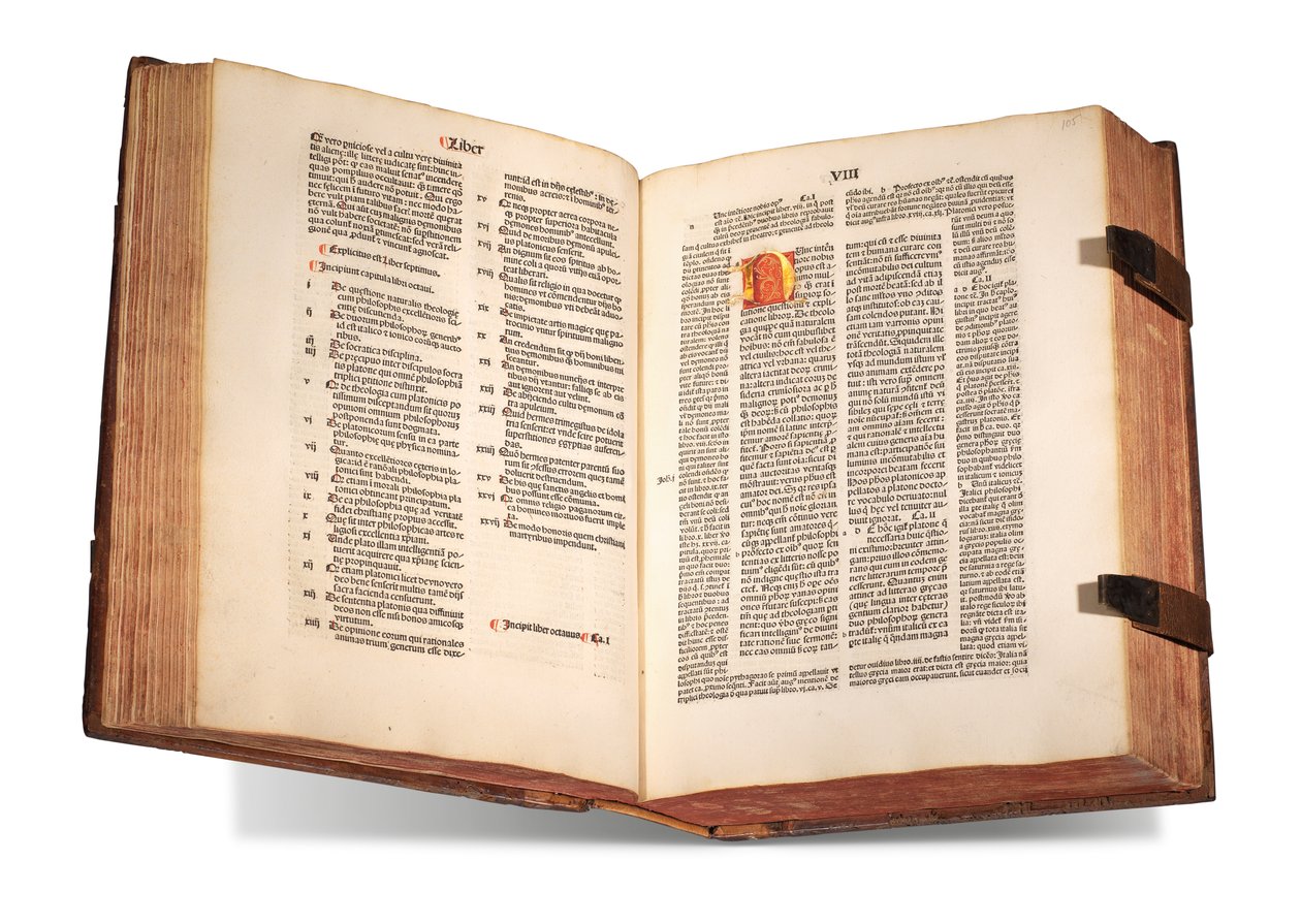 De civitate Dei, with Commentary by Thomas Waleys and Nicolaus Trivet, by Augustine of Hippo, Printed 1489 by Swiss School