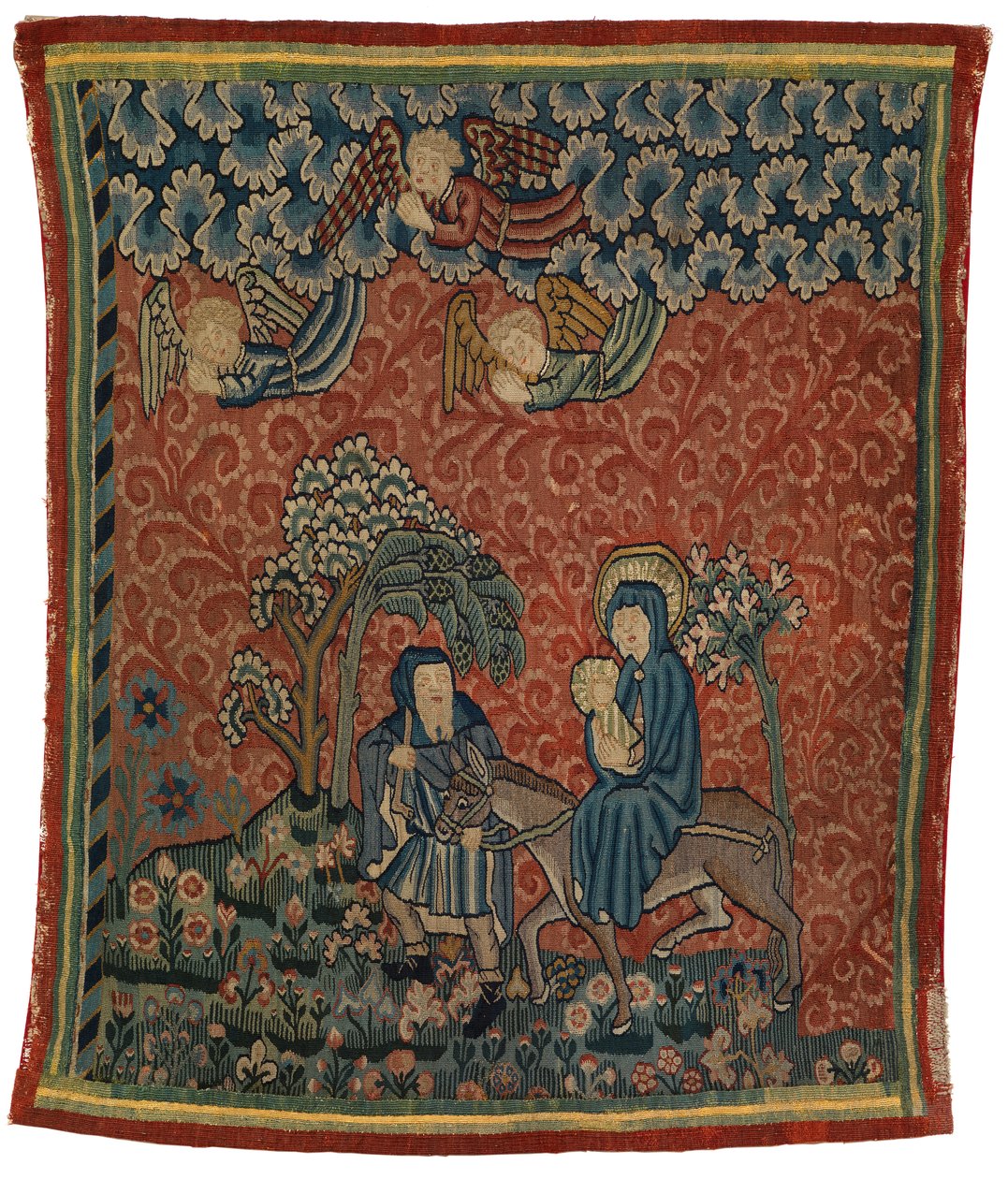 Tapestry Depicting the Flight into Egypt, Probably Made in the Convent of Gnadental, Basel by Swiss School