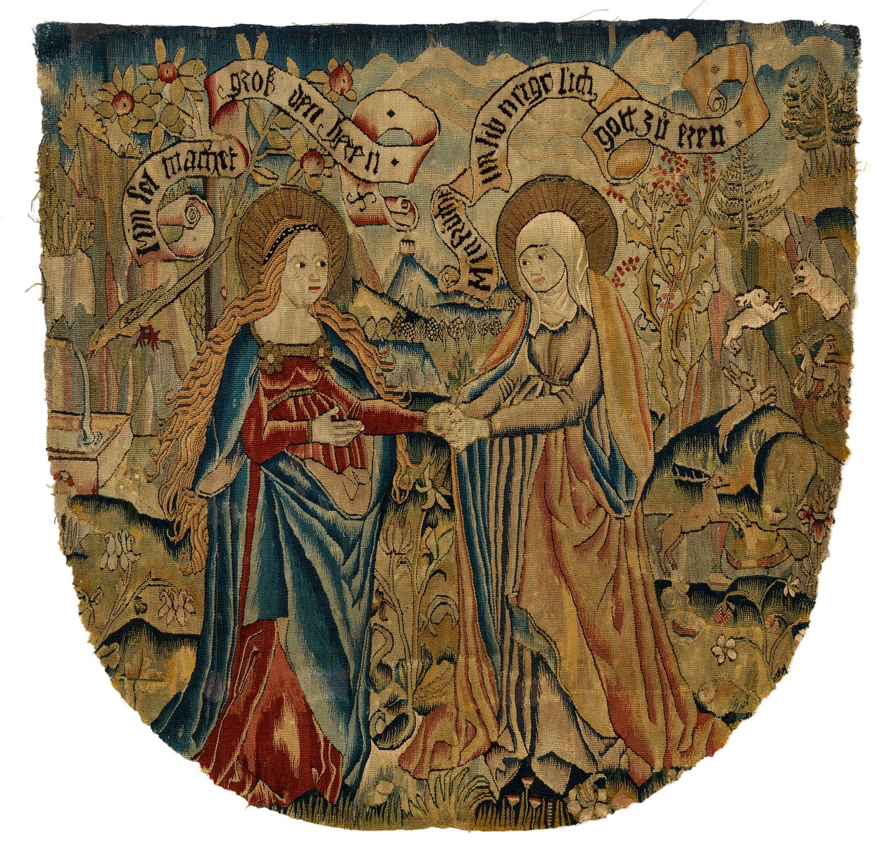Tapestry Panel Depicting the Visitation, c.1500 by Swiss School