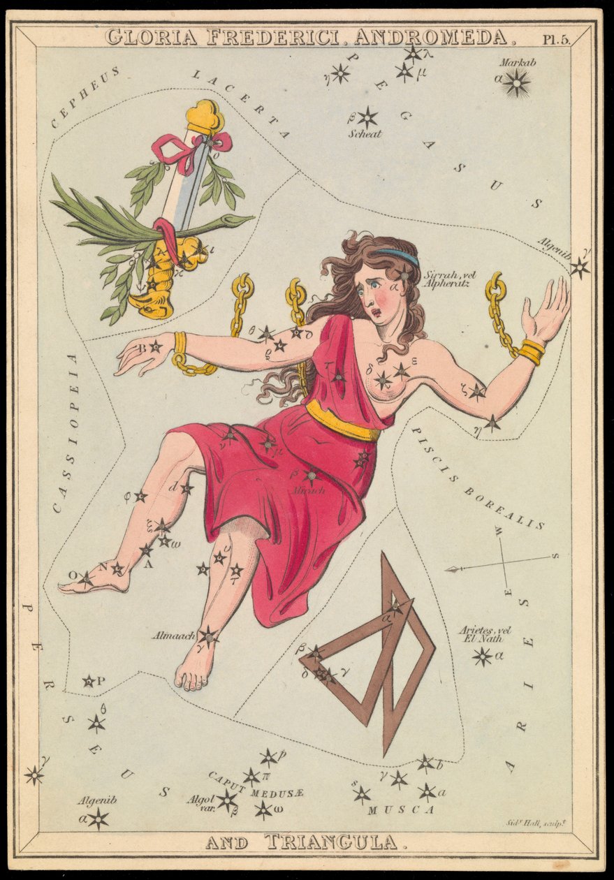 Gloria Frederich, Andromeda and Triangula, c.1825 by Sydney Hall