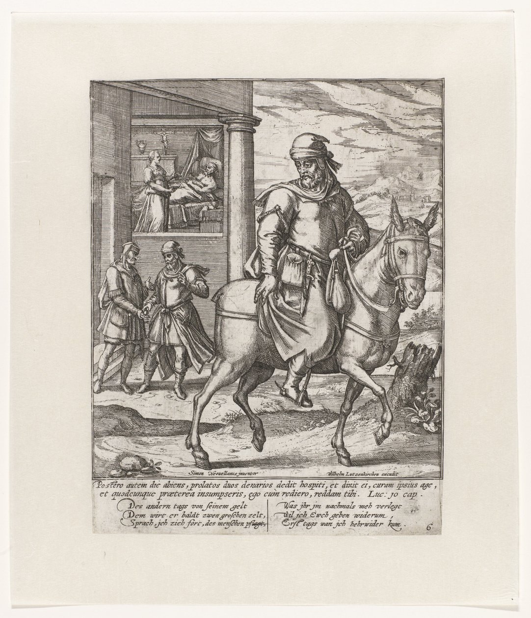 The Good Samaritan Pays the Innkeeper by Symon Novelanus