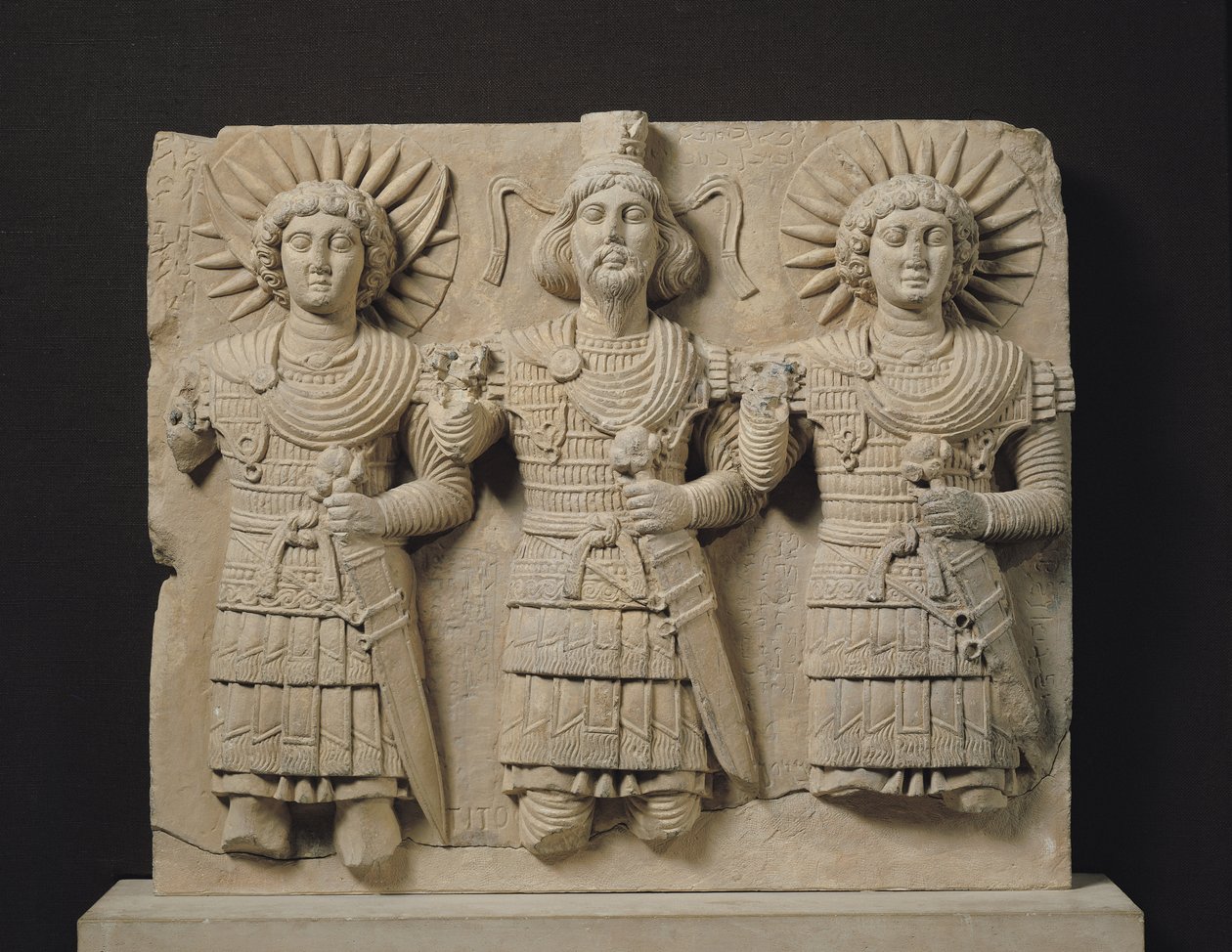 Triad of Palmyrene Gods, from Palmyra Region, c.150 AD by Syrian