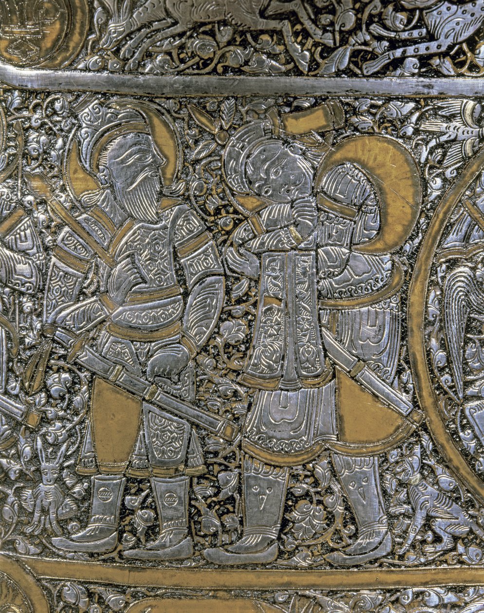 Mameluke Knights: Detail of a Silver Vase, Syria by Syrian School
