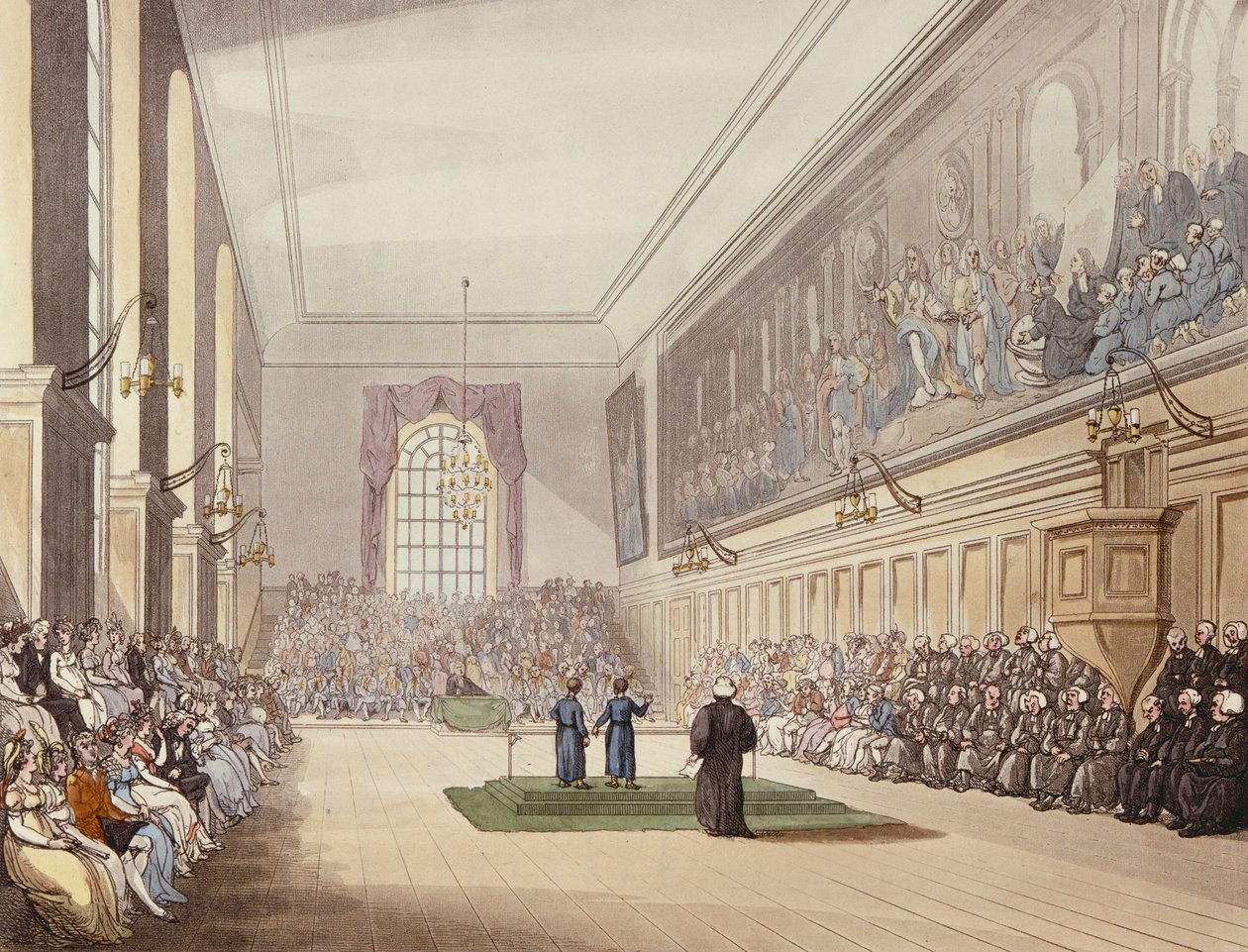 The Hall, Blue Coat School, from "Ackermann