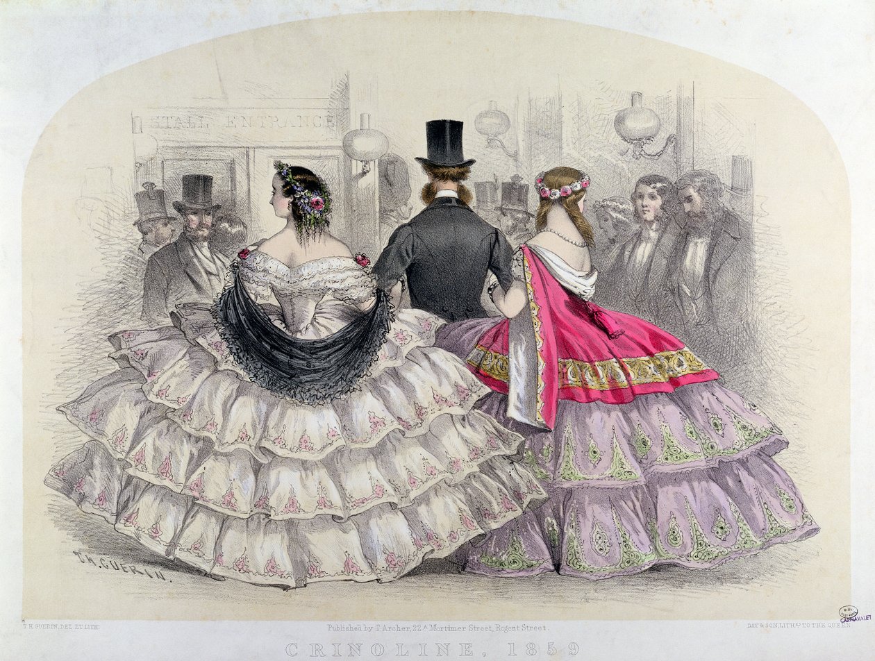 Ladies Wearing Crinolines at the Royal Italian Opera, Covent Garden, 1859 by T. H. Guerin