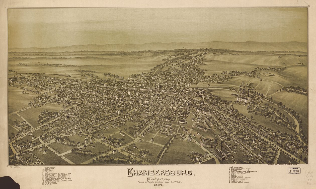 Perspective Map Not Drawn to Scale. Bird's-Eye-View. LC Panoramic Maps ...