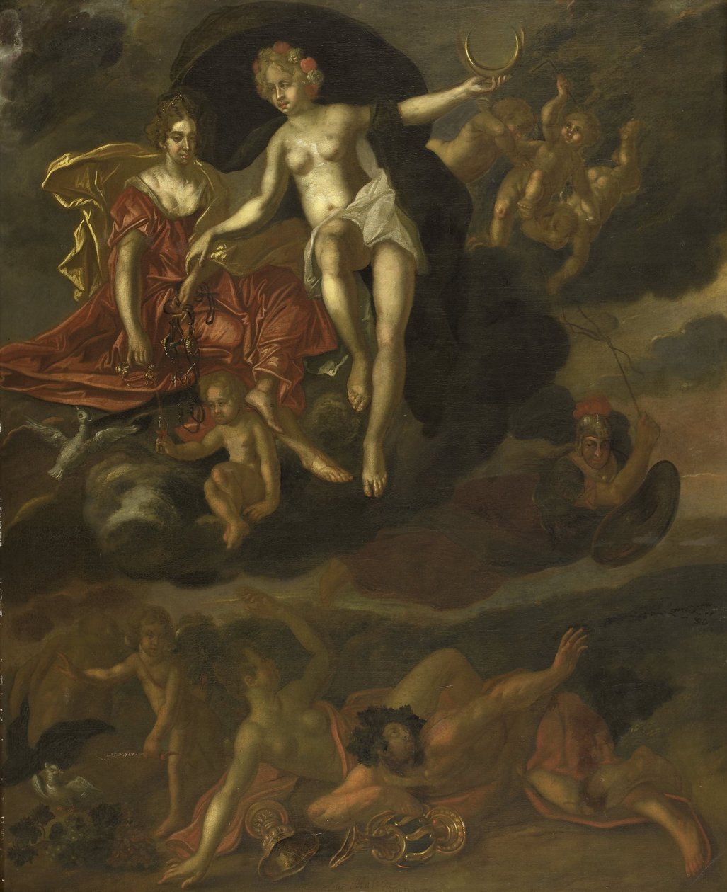 Diana and Virtus Punish Venus and Bacchus by T. Malsen