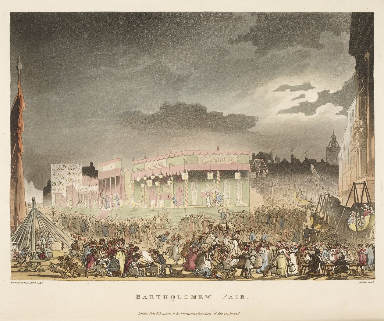 Bartholomew Fair by T. & Pugin A.C. (1762-1832) (after) Rowlandson