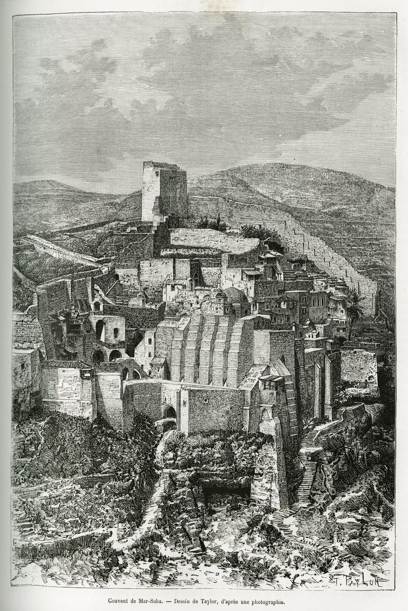 The convent of Mar-Saba (Mar Saba) (Palestine). Taylor
