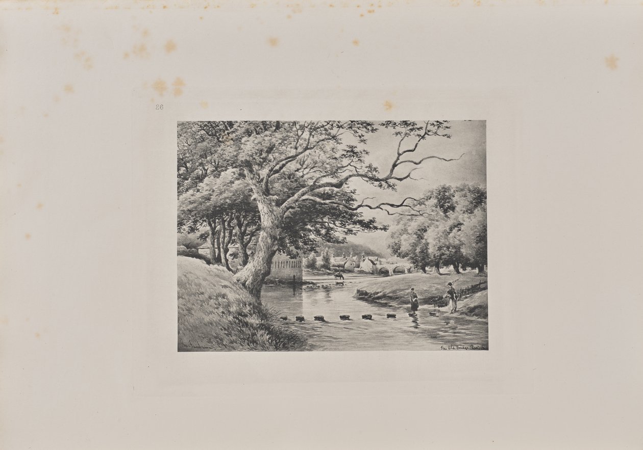 Looking towards the Old Bridge of Partick from the Stepping-Stones by T. and R. Annan and Sons