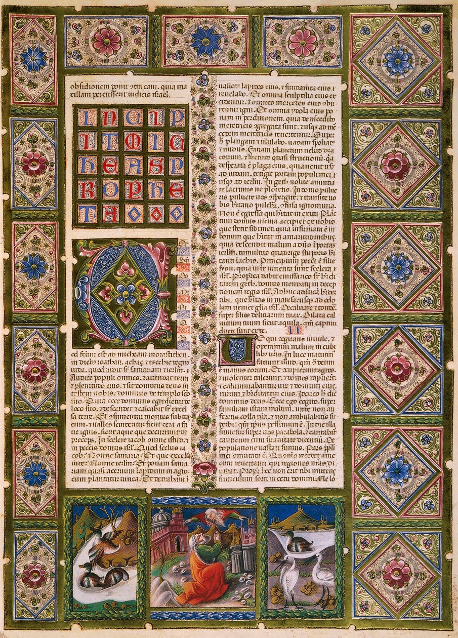 Incipit from Second Book of Maccabees, from Volume II of Bible of Borso d