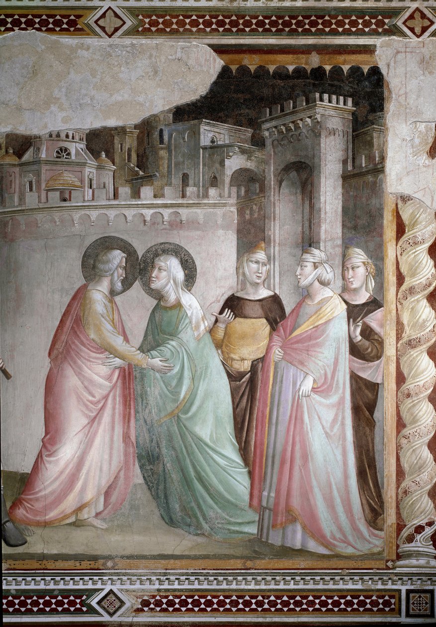 The Meeting of Anne and Joachim at the Golden Gate (detail) by Taddeo Gaddi