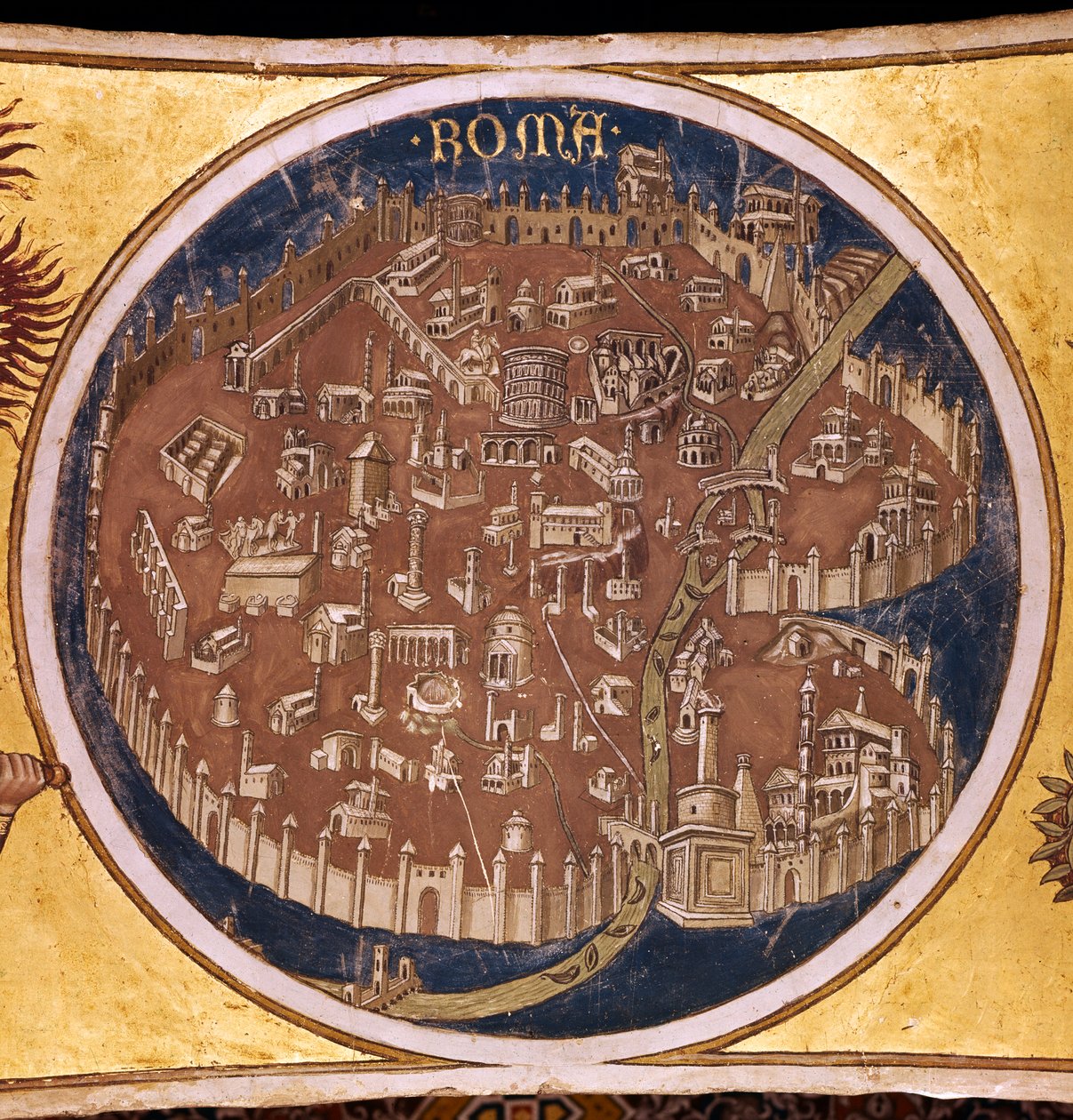 Perspective Map of Rome with the Monuments of Antiquity, 1414 by Taddeo di Bartolo