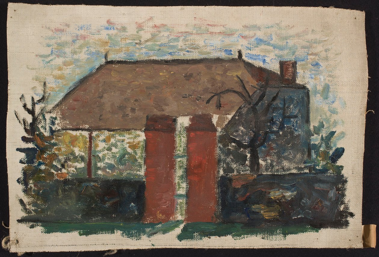 House with a Red Gate by Tadeusz Makowski