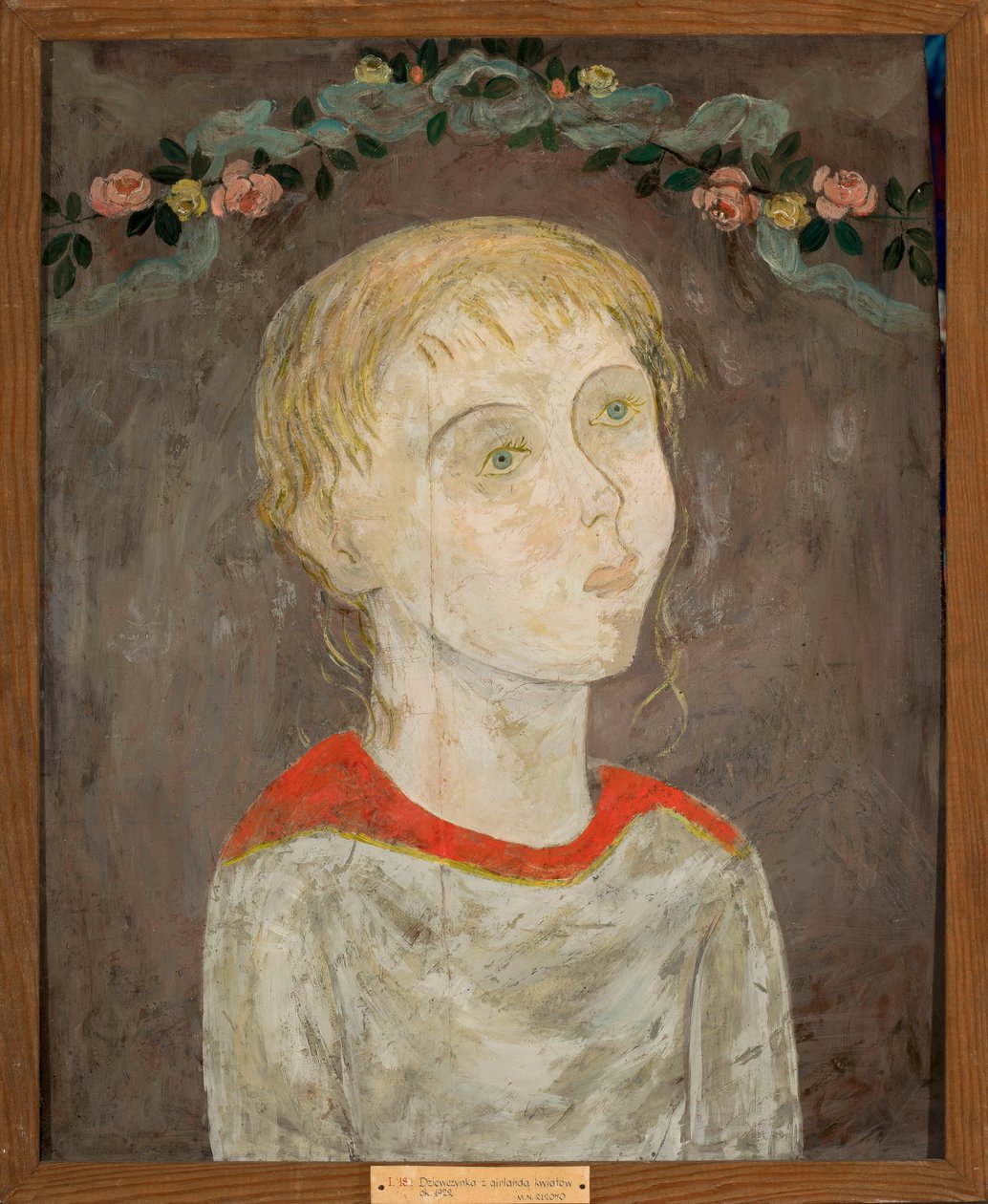 Girl with a Garland of Flowers by Tadeusz Makowski