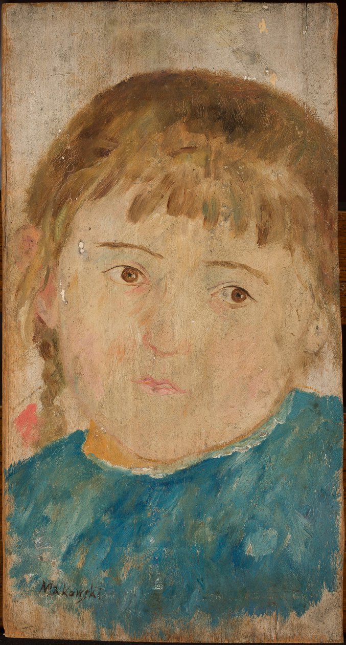 Girl in a Blue Dress by Tadeusz Makowski