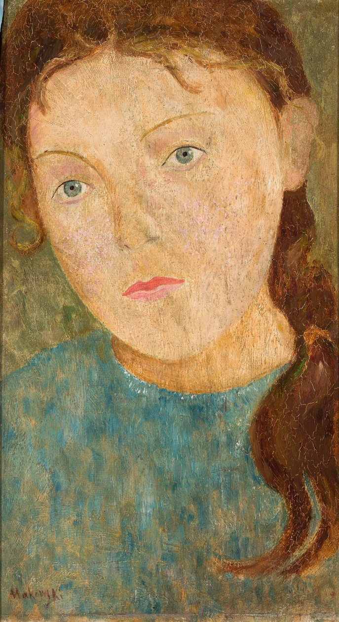 Girl with a Red Braid by Tadeusz Makowski