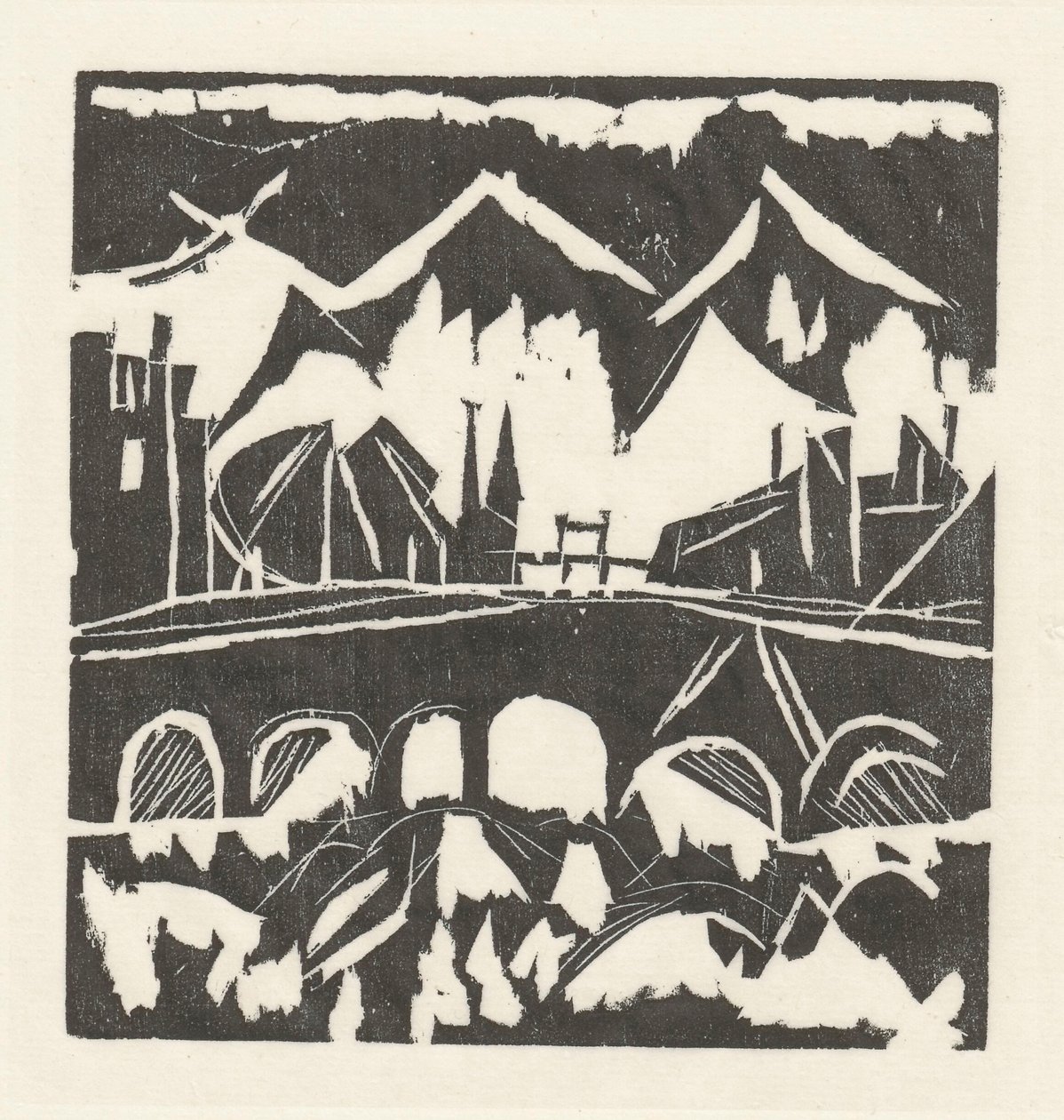 Landscape with Bridge by Tadeusz Makowski