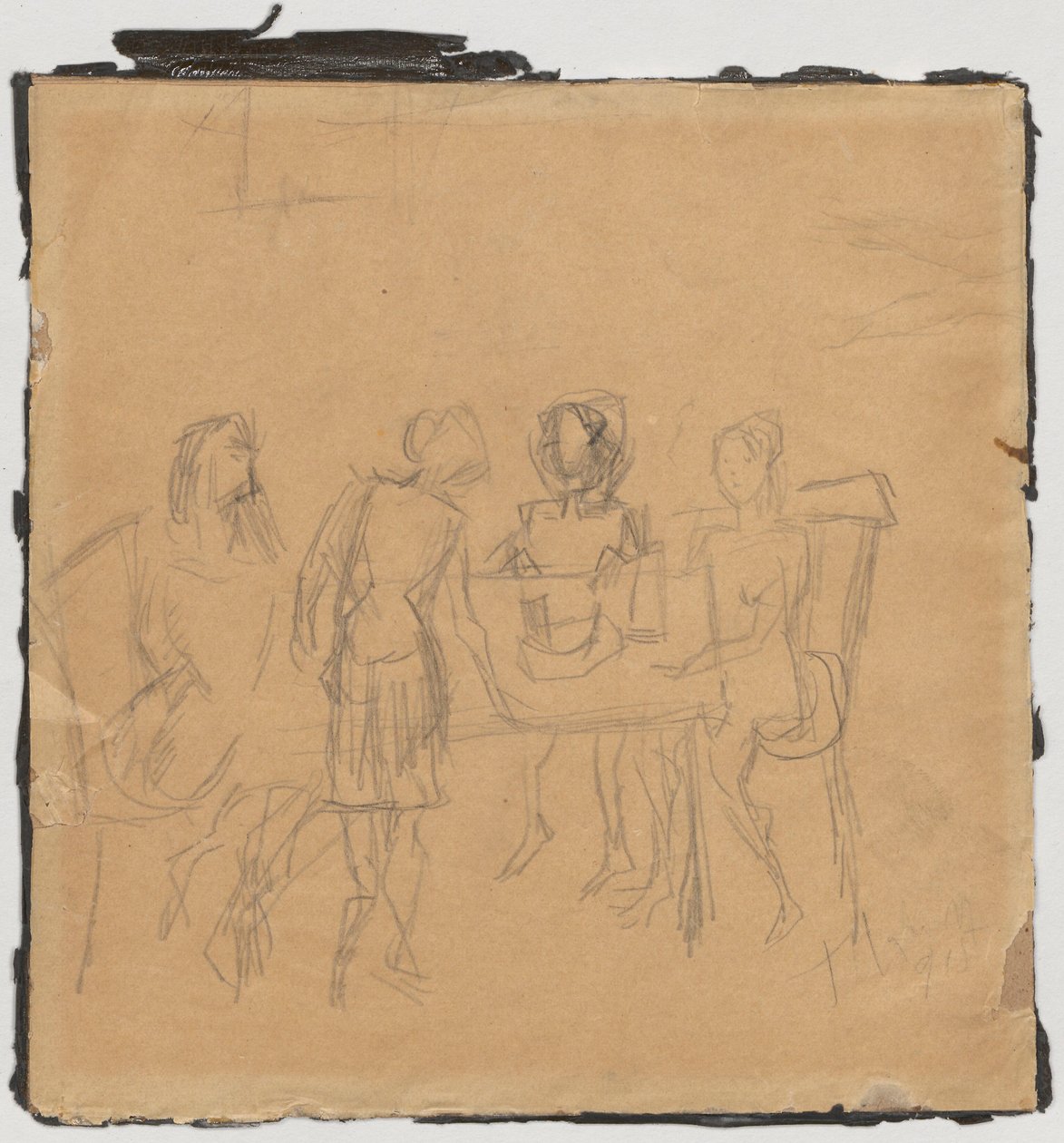 At the Table by Tadeusz Makowski