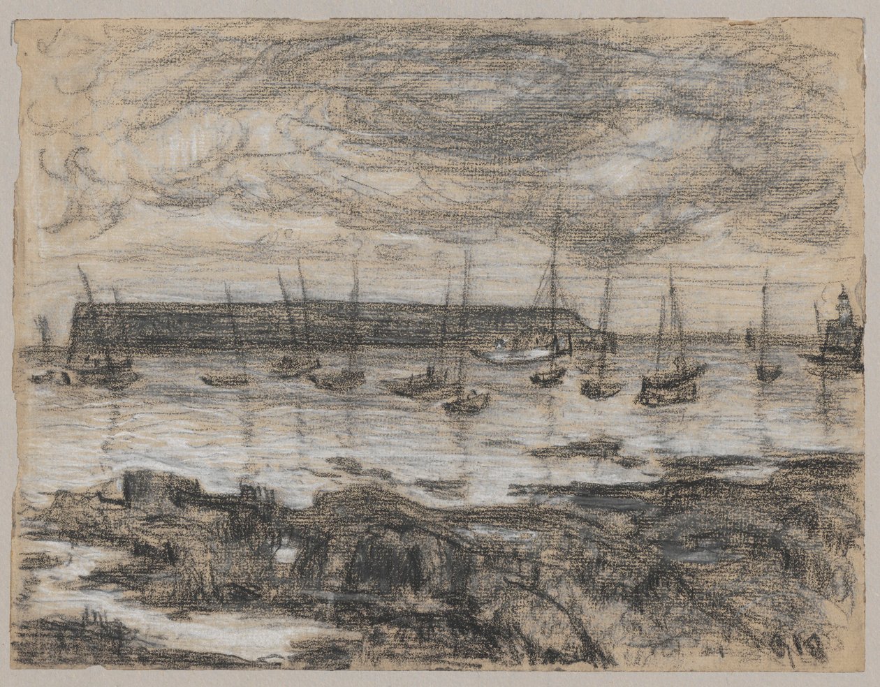 View of the Fishing Port by Tadeusz Makowski