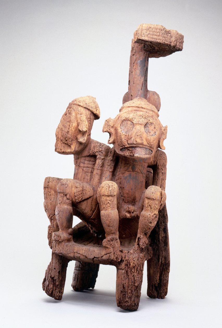 Zemi with twin figures by Taino Culture: Fine art print