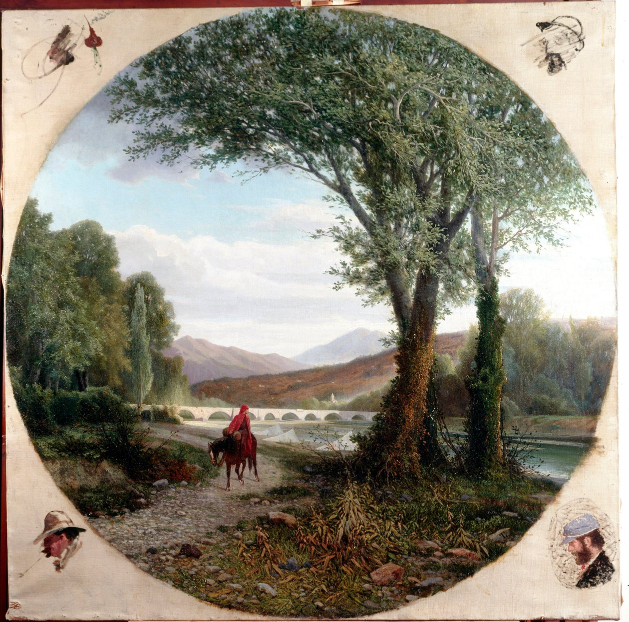 Dante a horse runs along the river Entella or the Passage (Illustration of the Purgatory in La Divina Commedia by Dante Alighieri) by Tammar Luxoro